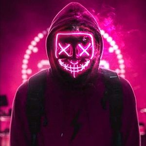 LED Halloween face mask